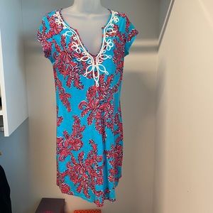Lilly Pulitzer Turquoise Coral Red Dress